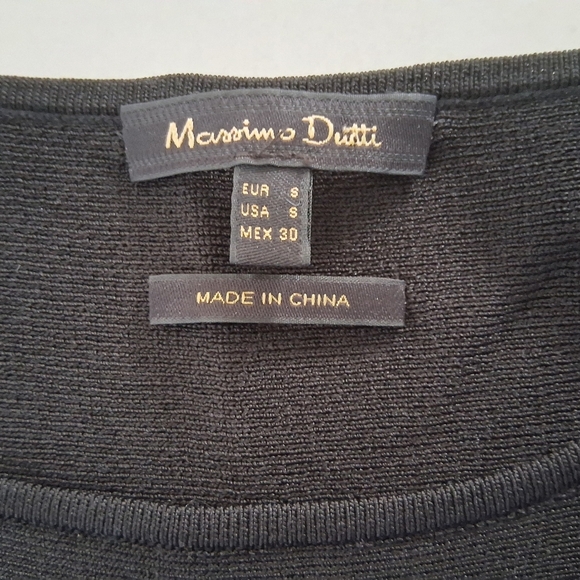 Massimo Dutti/ Black Ruffle Sleeve Top/ Stretchy/ Size US S - Picture 15 of 15